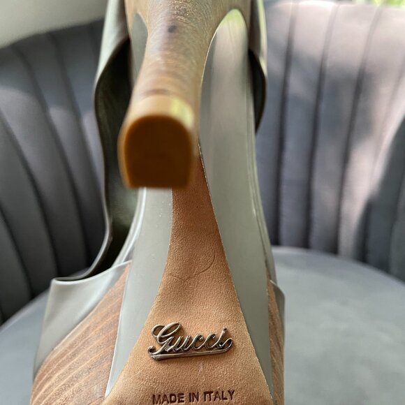 Grey/Beige Gucci Booties - Picture 3 of 7